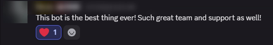 Player review from our Discord (names hidden)