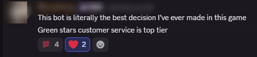 Player review from our Discord (names hidden)