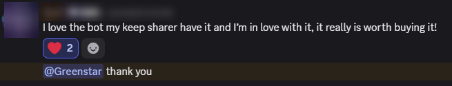 Player review from our Discord (names hidden)