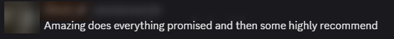 Player review from our Discord (names hidden)