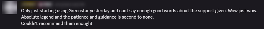 Player review from our Discord (names hidden)