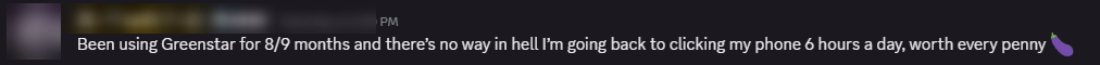 Player review from our Discord (names hidden)