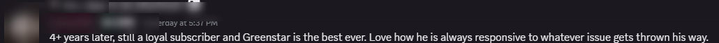 Player review from our Discord (names hidden)